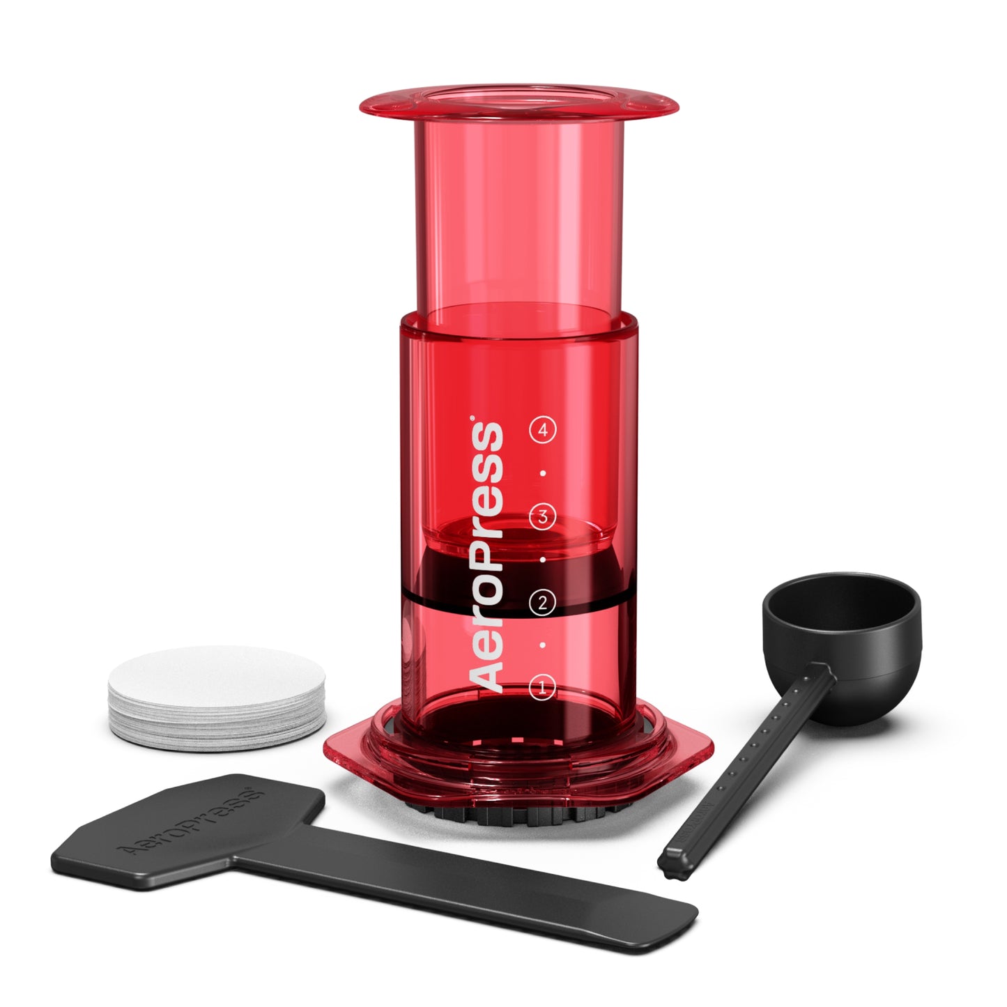 AeroPress Clear Red & Coffee Bundle