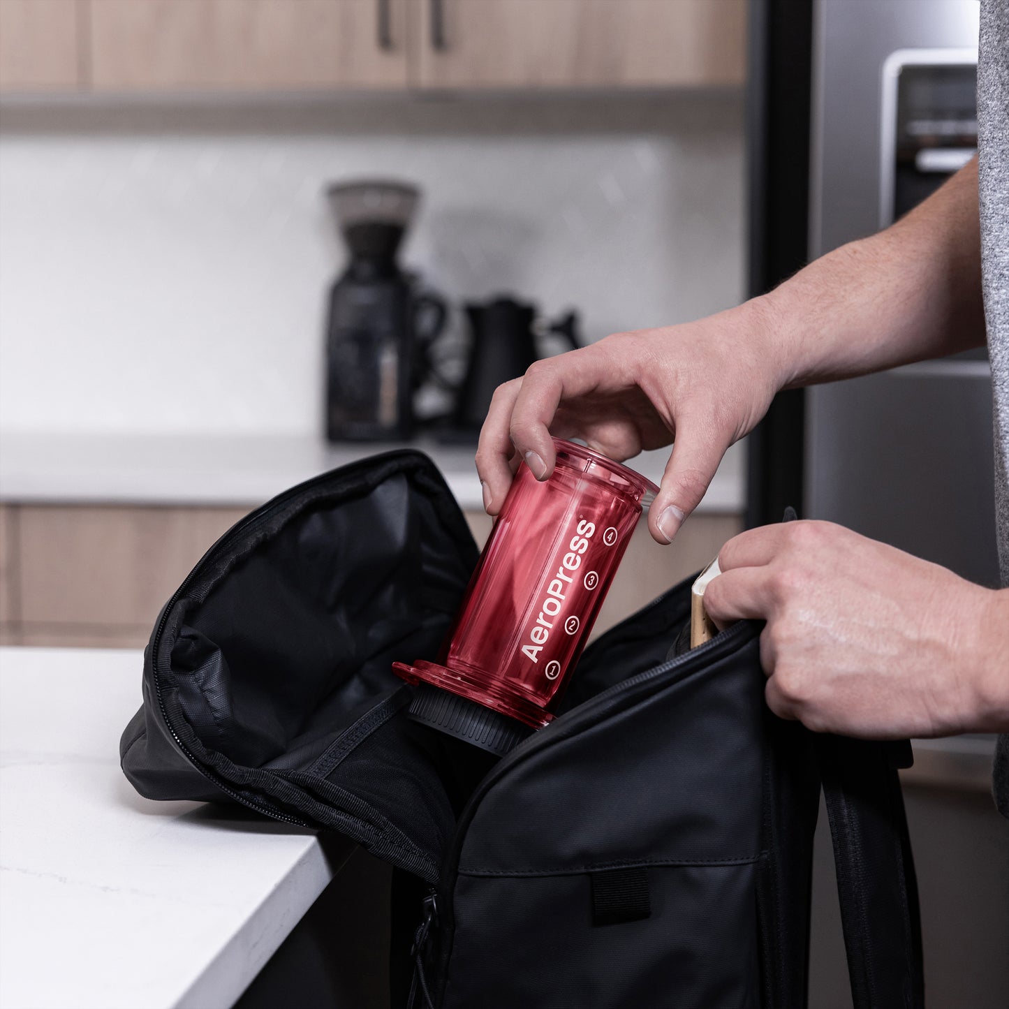 AeroPress Clear Red & Coffee Bundle
