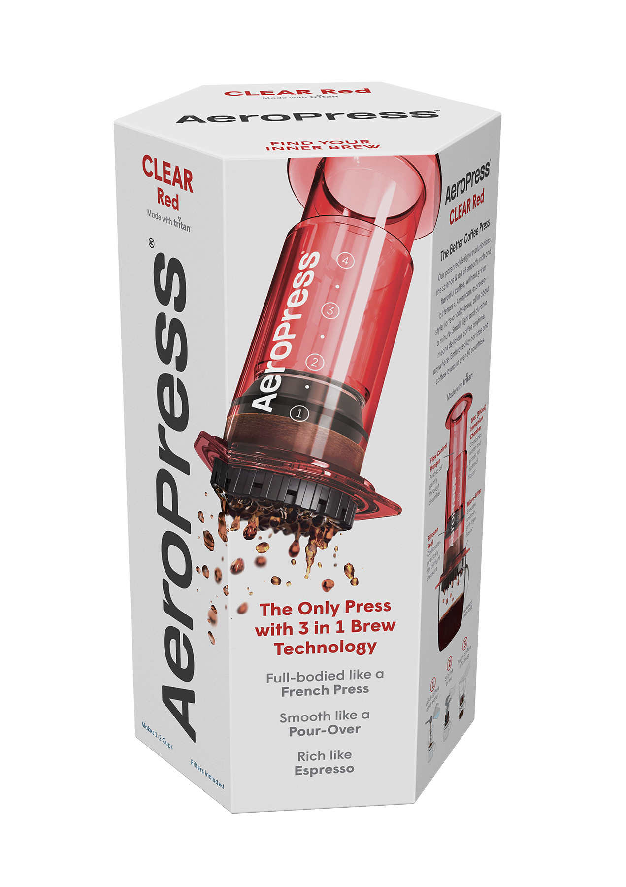 AeroPress Clear Red & Coffee Bundle