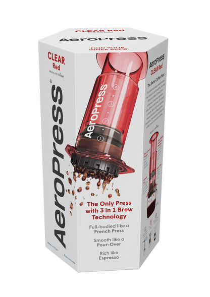 AeroPress Clear Red & Coffee Bundle